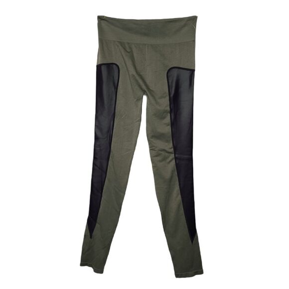 Material Girl Grey & Balck Workout Spandex Leggins - Picture 1 of 6